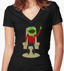 Jean Luc Pikermit Women's Fitted V-Neck T-Shirt