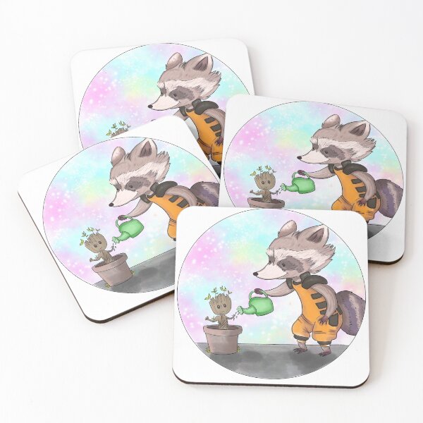 Item preview, Guardian baby and raccoon friend designed and sold by Doodlesaur.