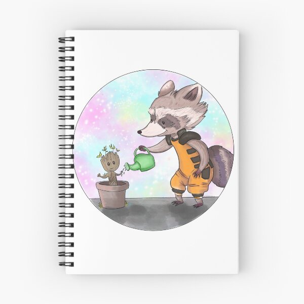 Item preview, Guardian baby and raccoon friend designed and sold by Doodlesaur.