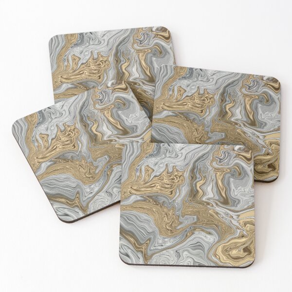 Item preview, Gold and Silver Abstract  designed and sold by beyondrainbows.