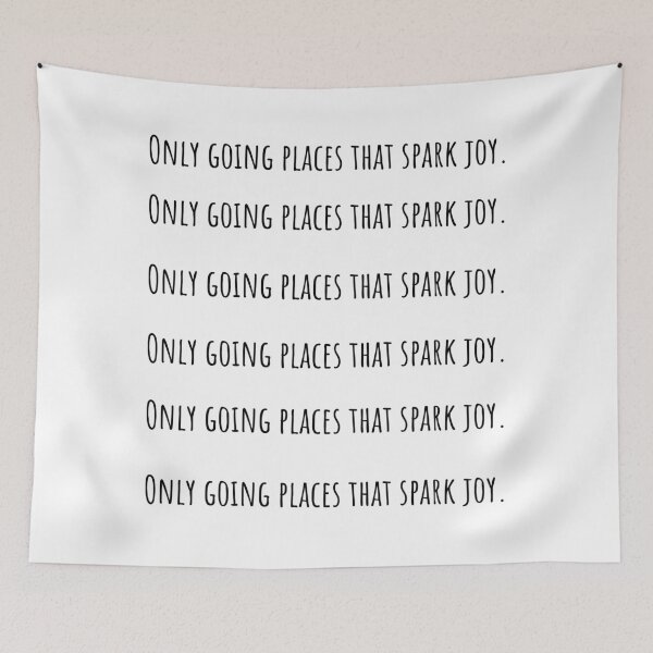 Item preview, Only going places that spark joy Travel Quote designed and sold by QuotesBerry.