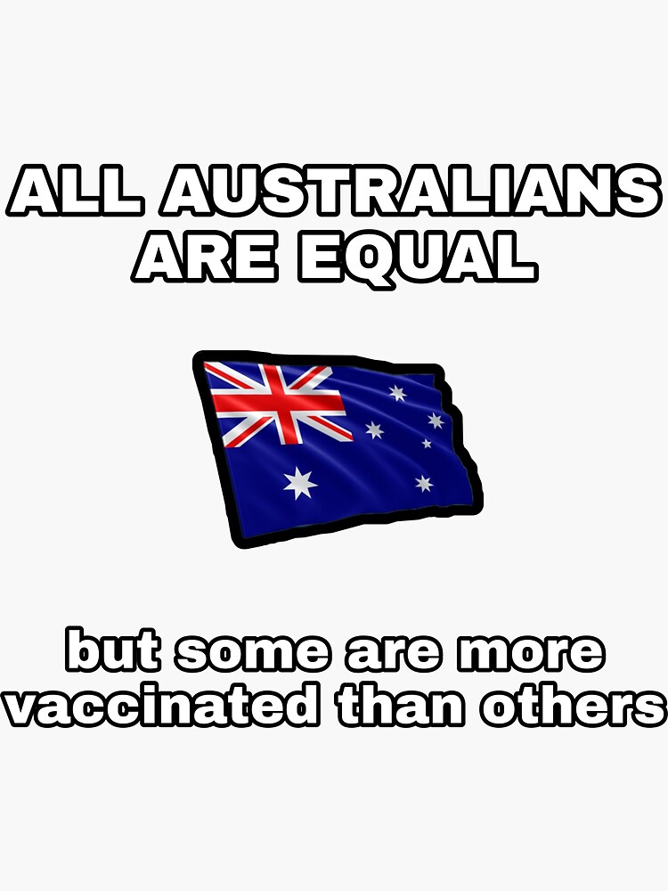 Thumbnail 3 of 3, Sticker, all aussies are equal designed and sold by Jimmies.