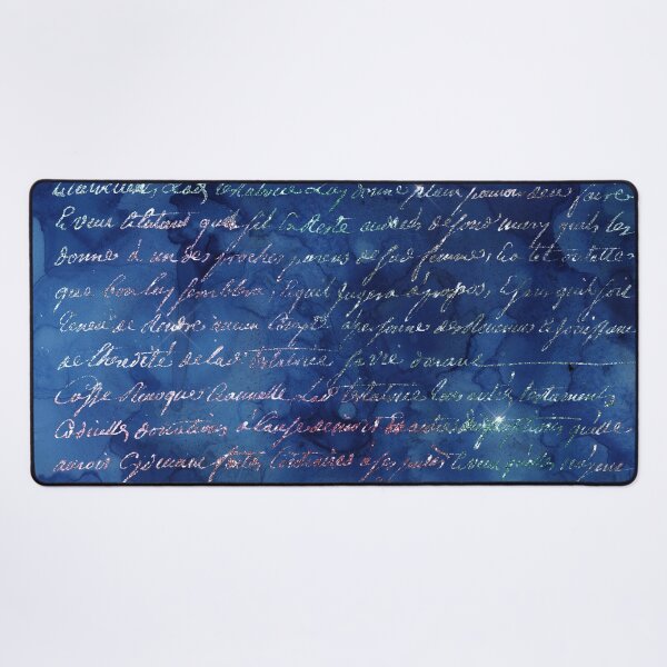 Item preview, Handwriting in Mermaid Glitter on Indigo Background designed and sold by ReesDesigns.