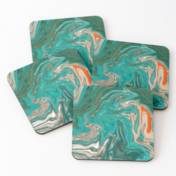 Item preview, Green and orange Abstract designed and sold by beyondrainbows.