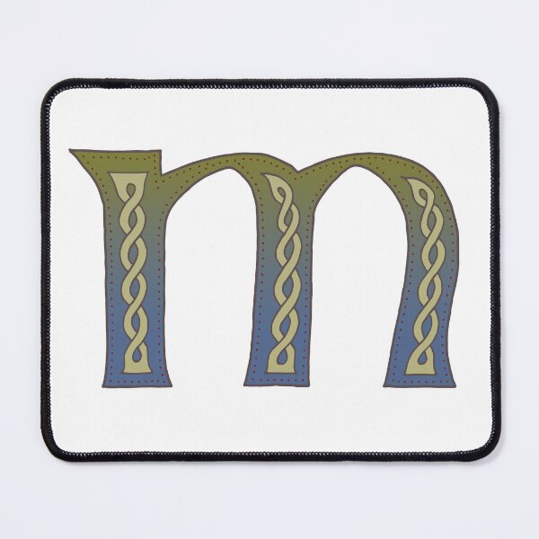 Celtic Knotwork Alphabet - Letter M Mouse Pad