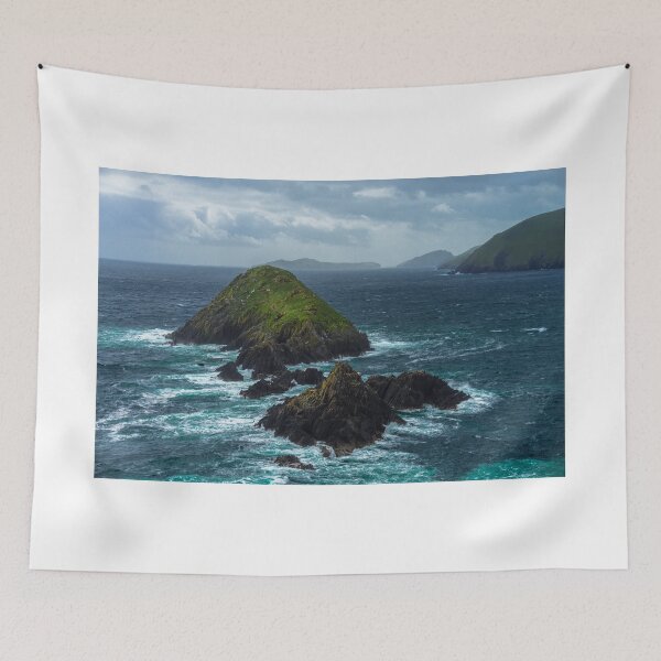 Item preview, Atlantic ocean, isles, cliffs, mountains and beautiful cloudy sky, this is the Dingle Peninsula on Ireland’s Wild Atlantic Way, southwest Atlantic coast designed and sold by AlbertMi.