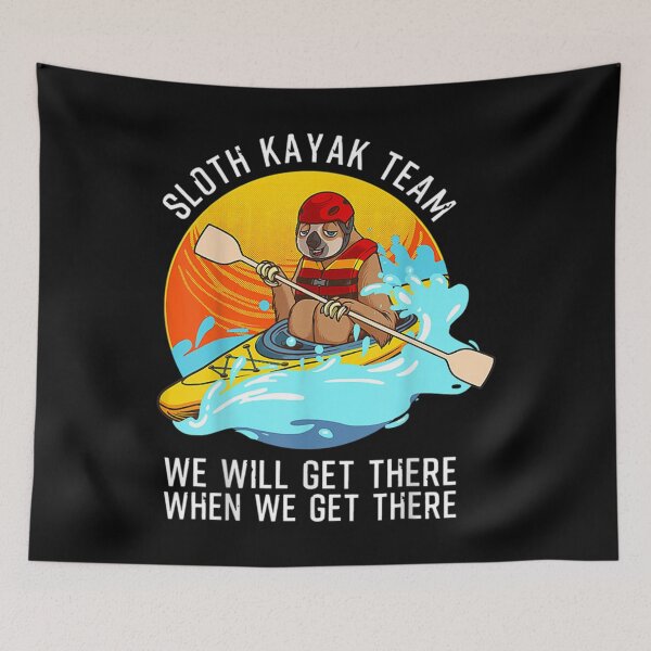 Item preview, Sloth Kayak Team Funny Kayaking Animal Retro Kayakers Tee  designed and sold by GiselleShop.