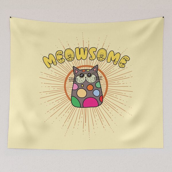 Item preview, Meowsome doodle cat II designed and sold by Kidzz.