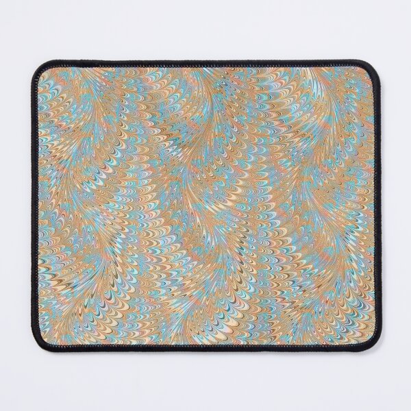 Item preview, Ebru Marbled Design in Blue & Gold designed and sold by ReesDesigns.