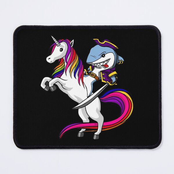 Item preview, Shark Pirate Riding Unicorn  designed and sold by underheaven.