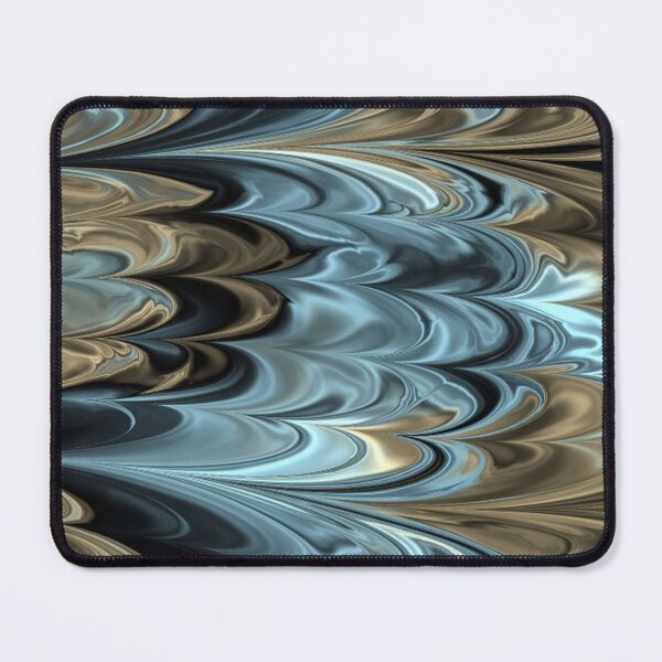 Item preview, Smoky Azure Blue & Champagne Marbled Feather Design designed and sold by ReesDesigns.