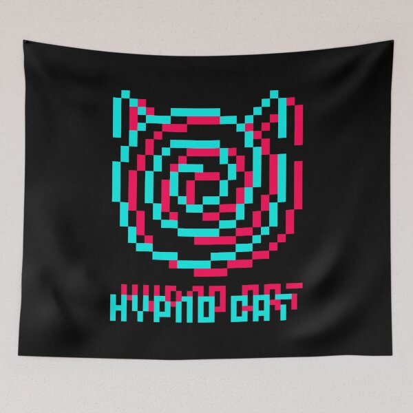 Item preview, Hypno Cat | Typo | v2 Pixelart Hypnotising Cat designed and sold by in-vectors.