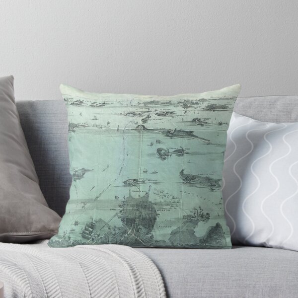 Item preview, Vintage Pictorial Map of Boston Harbor (1897) designed and sold by BravuraMedia.