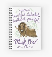 Beautiful musk ox Spiral Notebook