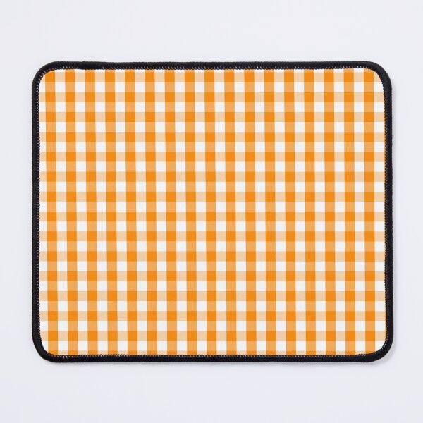 Item preview, Pumpkin Orange and White Gingham Check designed and sold by Creepyhollow.