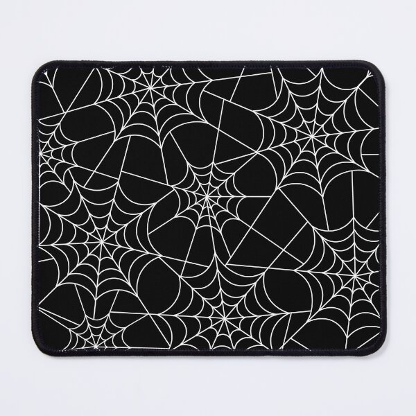 Item preview, Ghost White Halloween Cobweb Pattern on Spooky Dark Black  designed and sold by Creepyhollow.