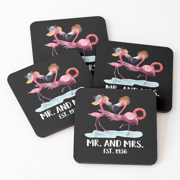 Item preview, Mr. and Mrs. Since 1936 Flamingo wedding anniversary  designed and sold by GodivaShop.