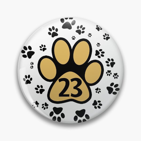 Item preview, Paw prints with number twenty three - numbers designed and sold by MadandMean.