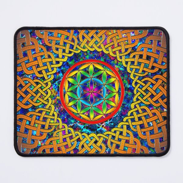 Flower of Life Celtic Mandala Mouse Pad