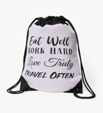 Tips for a great life Drawstring Bag