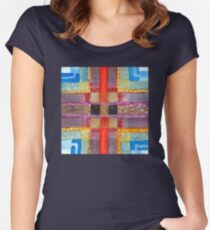 ERQ#2 - Abstract Watercolor by Dan Vera Women's Fitted Scoop T-Shirt
