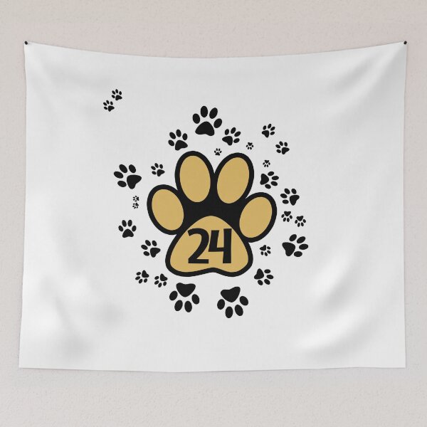 Item preview, Paw prints with number twenty four - numbers designed and sold by MadandMean.
