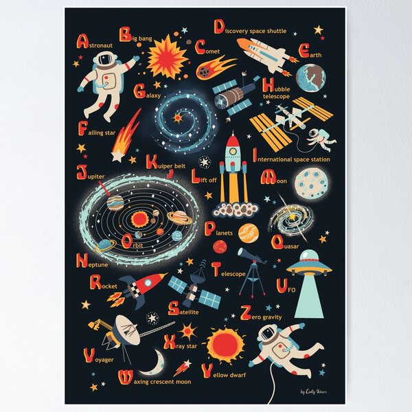 Item preview, Retro Space Alphabet designed and sold by emilykskinner.