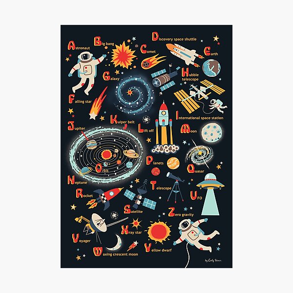 Item preview, Retro Space Alphabet designed and sold by emilykskinner.
