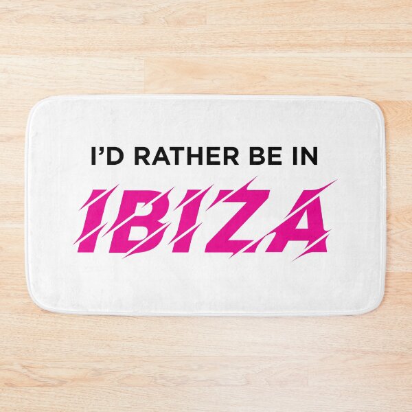 Item preview, I'd Rather Be In IBIZA (Pink on White) designed and sold by STUDIO-72.