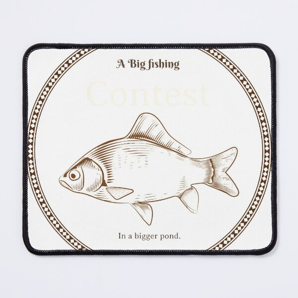 fish,pond, big,small,t-shirt Mouse Pad