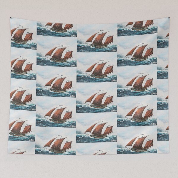 Item preview, Cornish Lugger on Rough Seas designed and sold by Jan Suchacki.