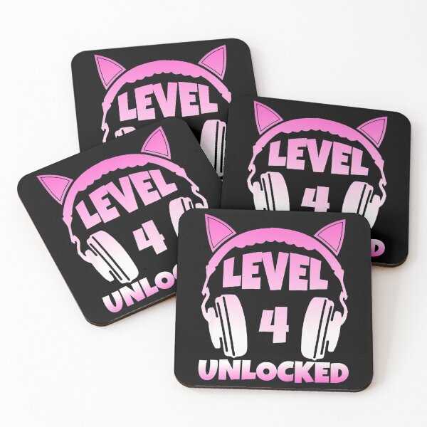 Item preview, Kids Level 4 Unlocked Video Games Lover 4th Birthday Premium  designed and sold by GiselleShop.