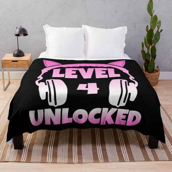 Item preview, Kids Level 4 Unlocked Video Games Lover 4th Birthday Premium designed and sold by GiselleShop.
