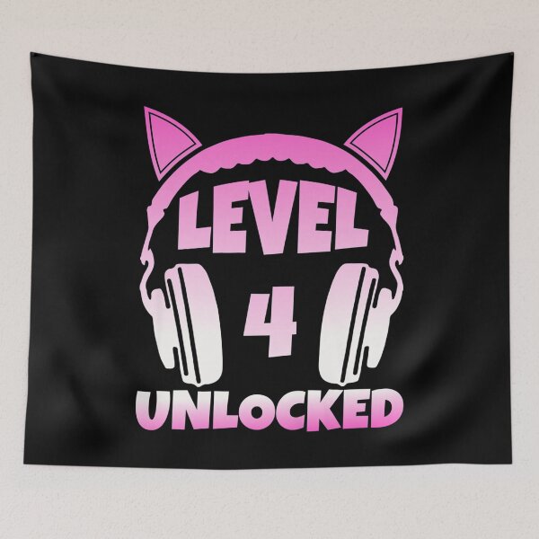 Item preview, Kids Level 4 Unlocked Video Games Lover 4th Birthday Premium  designed and sold by GiselleShop.