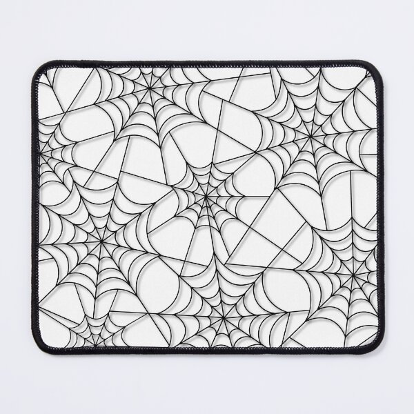 Item preview, Spooky Dark Black 3D Halloween Cobweb Pattern on Ghost White designed and sold by Creepyhollow.
