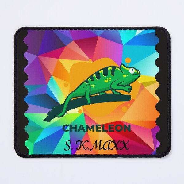 Item preview, Artistic chameleon brand in neon colors designed and sold by SKMAXX.