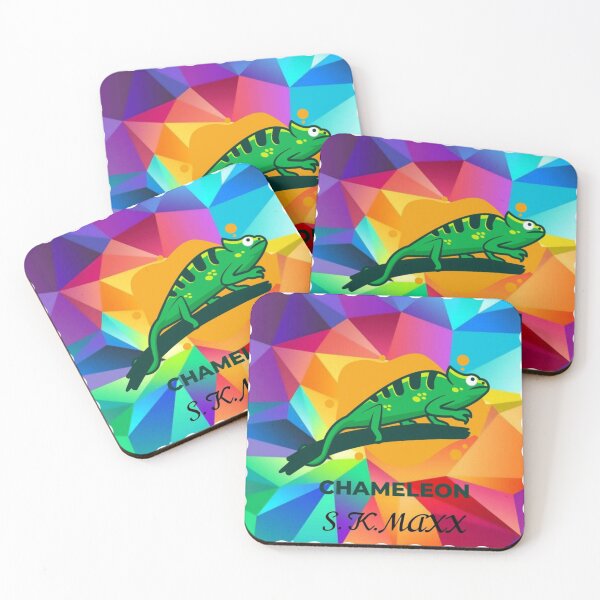 Item preview, Artistic chameleon brand in neon colors designed and sold by SKMAXX.