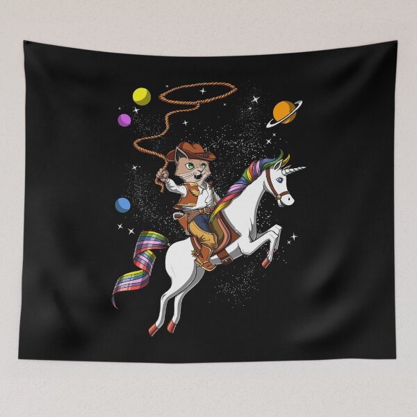 Item preview, Cat Cowboy Riding Unicorn designed and sold by underheaven.