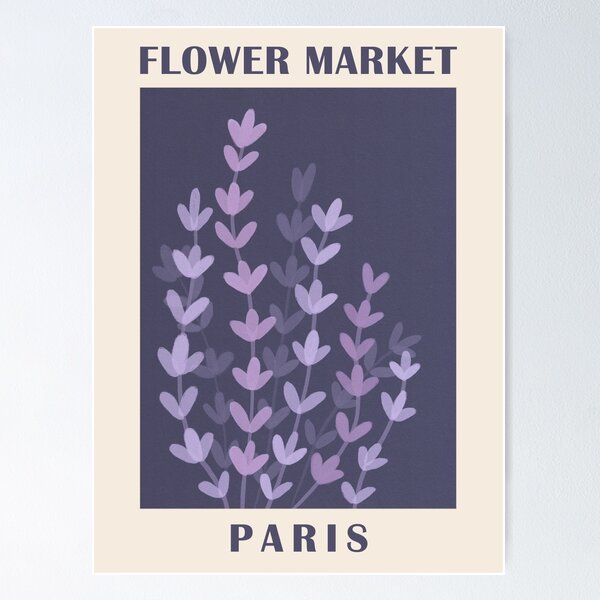 Aperçu de l'œuvre Marché aux Fleurs de Paris Fleurs Pastel créée et vendue par TheColorFlow.