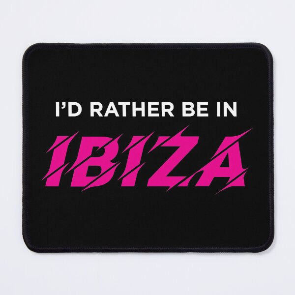 Item preview, I'd Rather Be In IBIZA (Pink on Black) designed and sold by STUDIO-72.