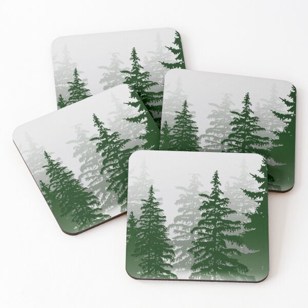 Item preview, Foggy Misty Forrest Trees designed and sold by Sunset-Designs-.