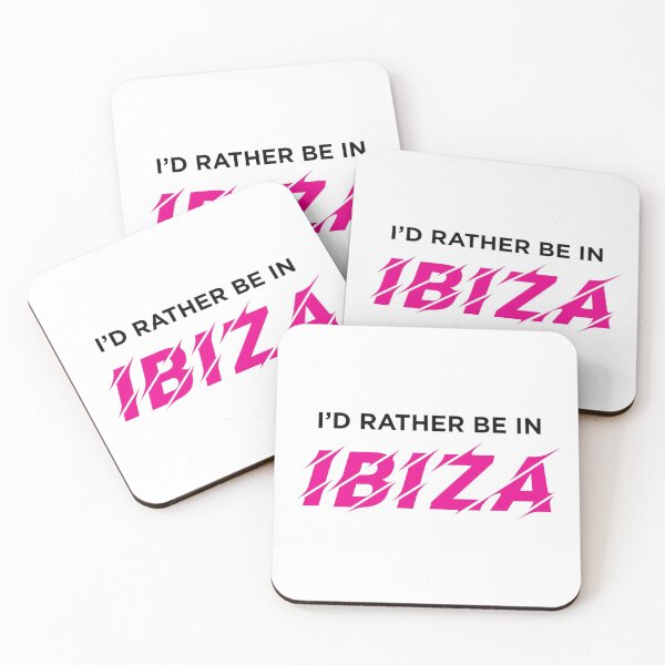 Item preview, I'd Rather Be In IBIZA (Pink on White) designed and sold by STUDIO-72.