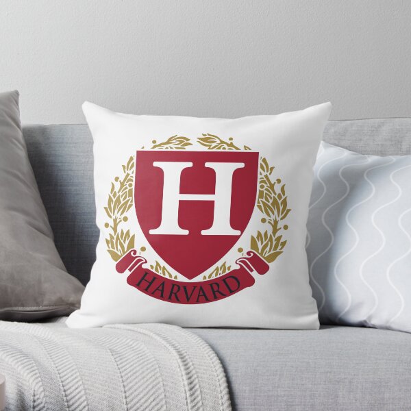 Harvard university sticker Throw Pillow