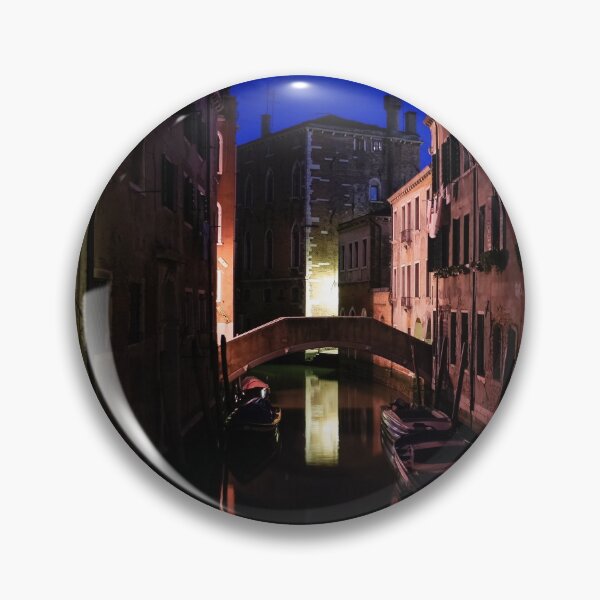 Item preview, Venice, Italy - Nightscape on a Small Canal designed and sold by Georgia Mizuleva.