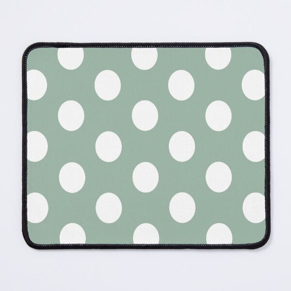 Item preview, Large WHITE and MUTED GREEN POLKA DOTS  designed and sold by RachelMacht.