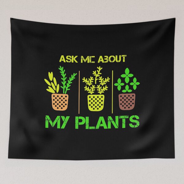 Item preview, Ask Me About My  Plants Lettering  Retro For Plant Lovers designed and sold by Waleedabbasltd.