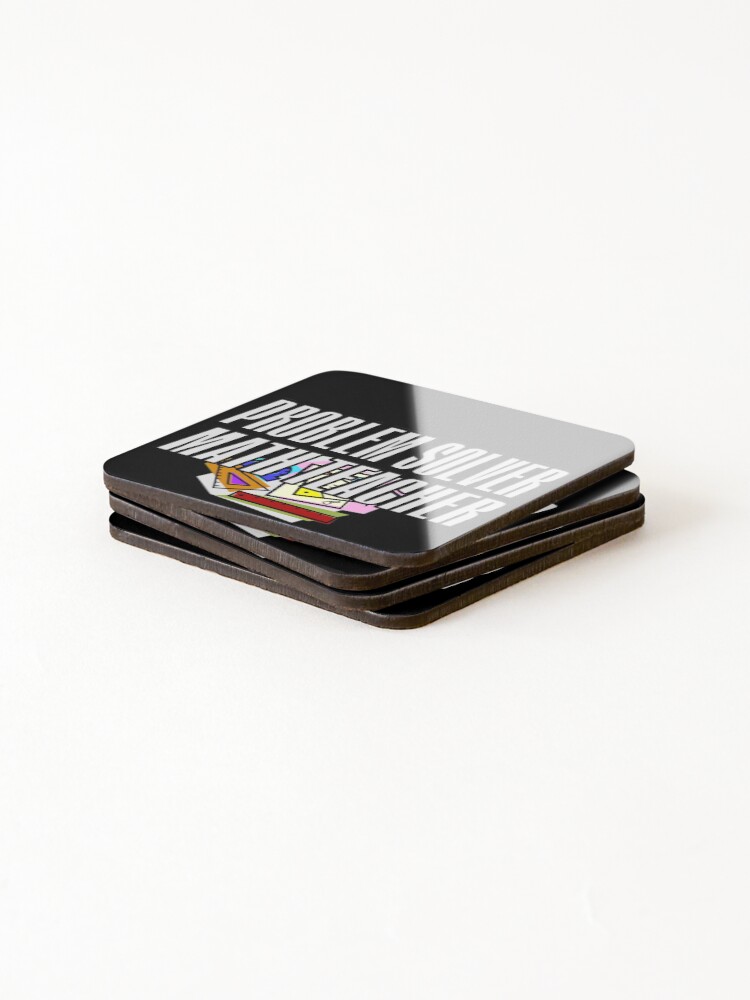Thumbnail 4 of 5, Coasters (Set of 4), Problem Solver Math Teacher designed and sold by NuarzDesign.