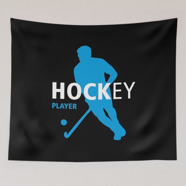 Item preview, Hockey player cyan designed and sold by hookfreaks.