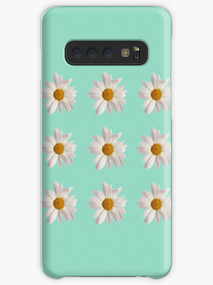 Painted Golden Yellow Daisies on soft sage green Samsung S10 Case