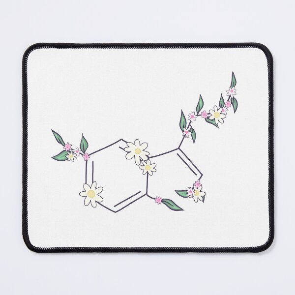 Item preview, Serotonin Molecule Hand Drawn With Flowers designed and sold by illhustration.